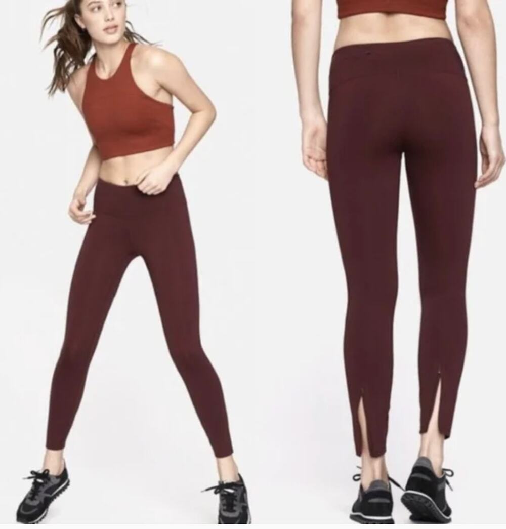 Outdoor Voices Sprint Thermal Legging Burgundy Red Size Medium